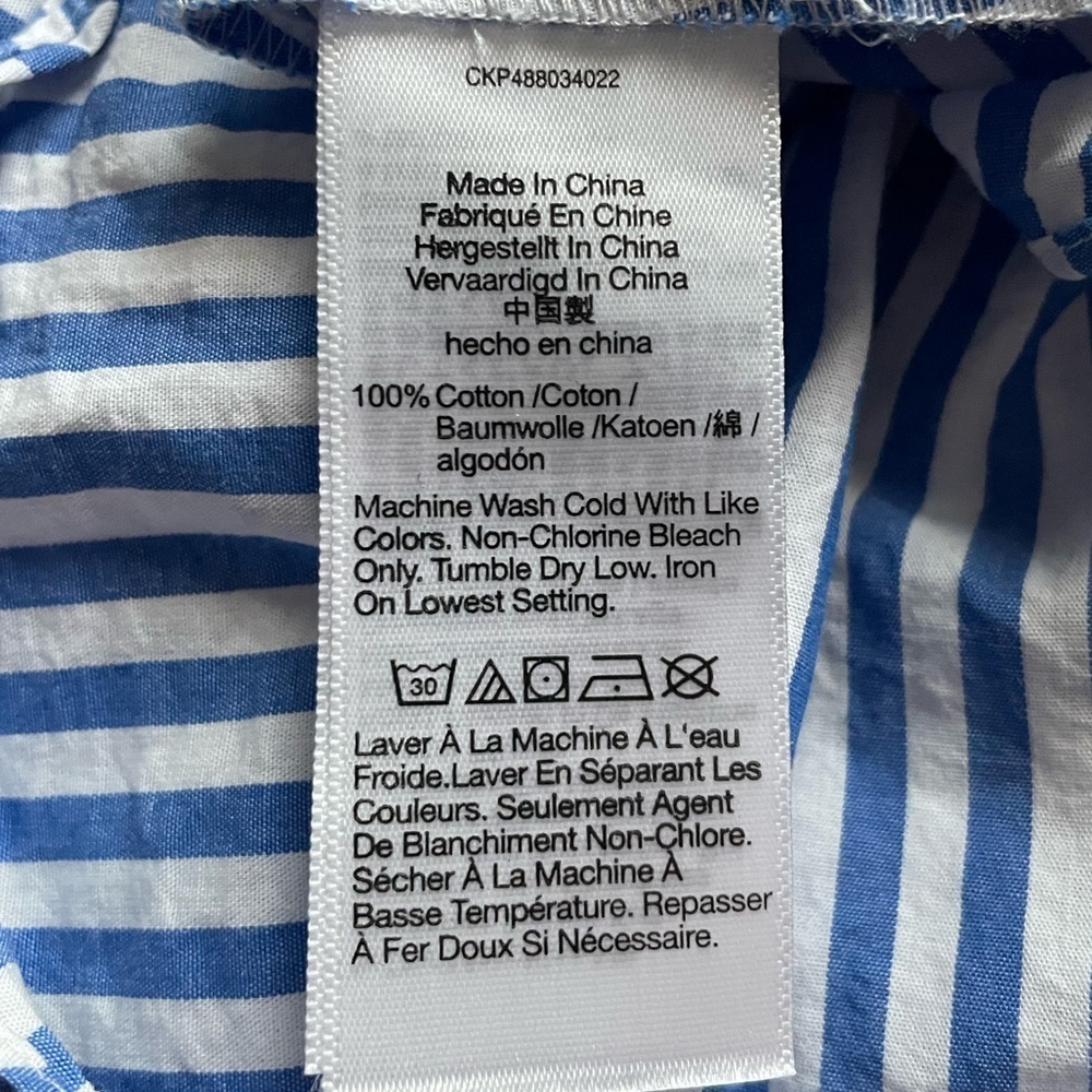 Madewell Blue and White Striped Midi Dress - Picture 9 of 12